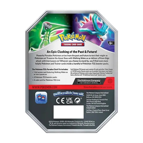 Pokémon TCG - Paradox Clash Tin (Walking Wake ex)