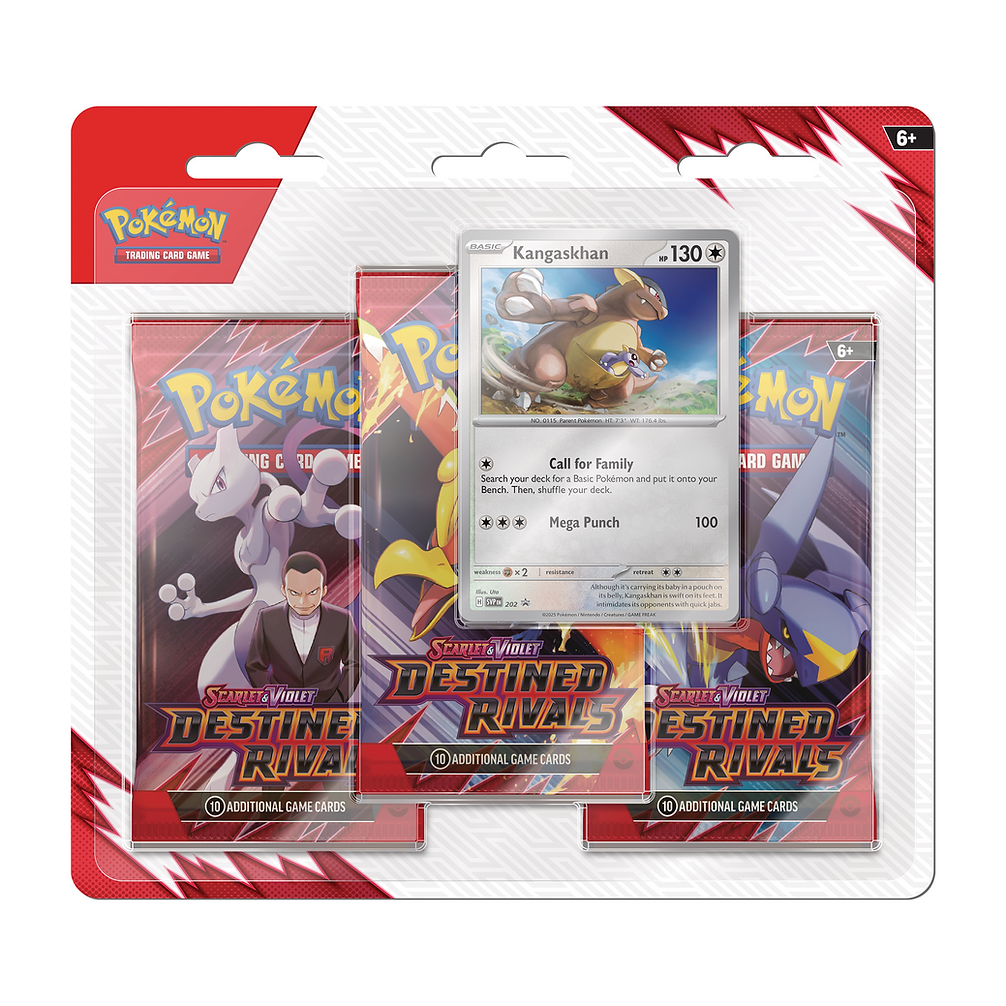 Pokémon TCG: Destined Rivals 'Kangaskhan' Three Pack Blister