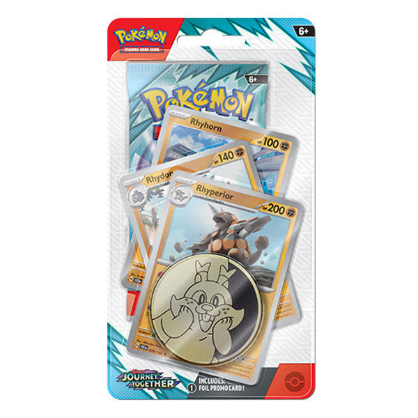 Pokémon TCG: Journey Together Rhyhorn Premium Checklane Blister