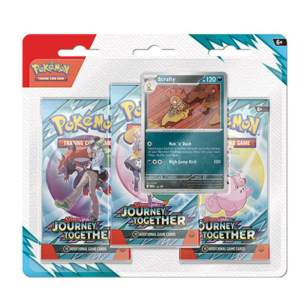 Pokémon TCG: Journey Together Scrafty 3-Pack Blister