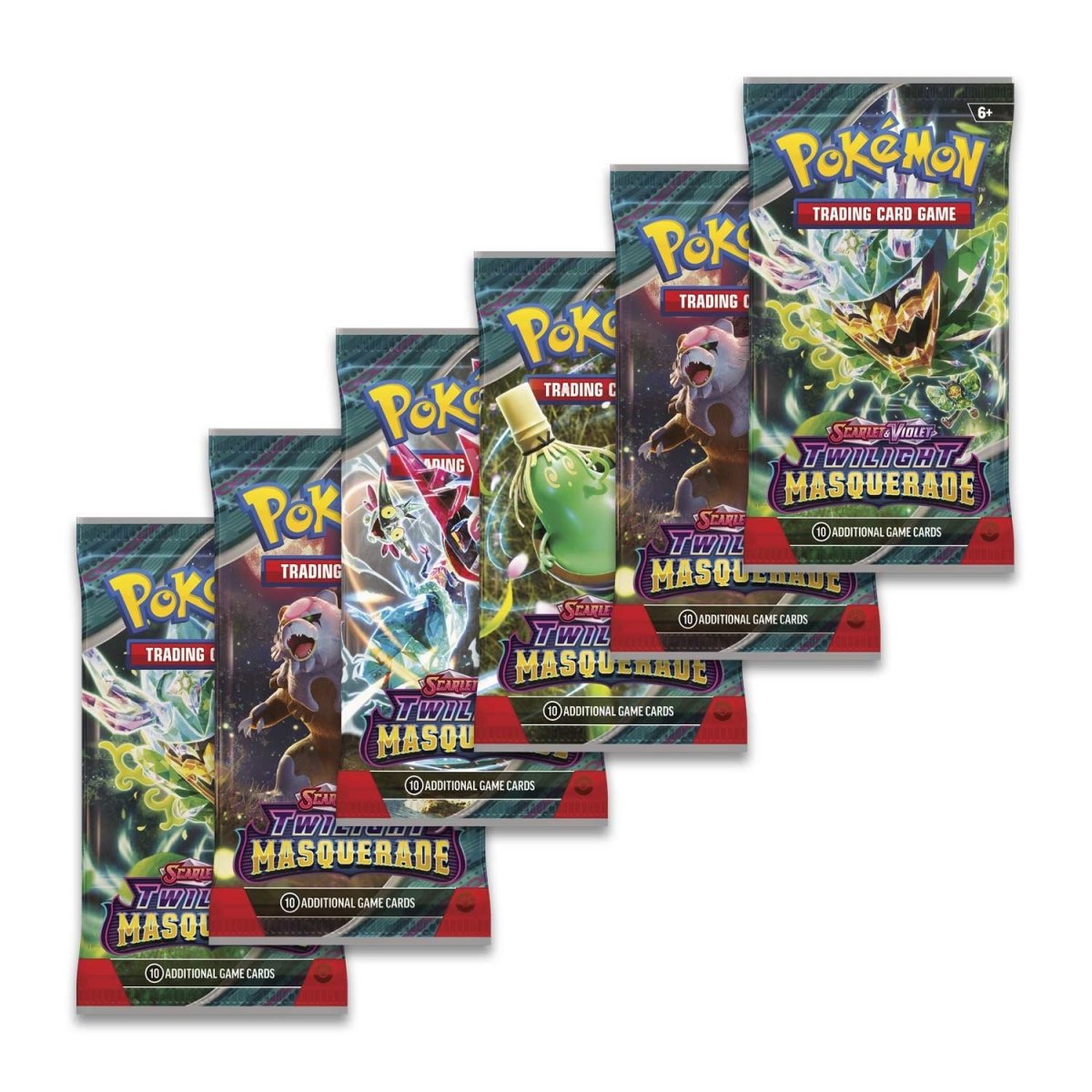 Pokémon TCG Scarlet & Violet-Twilight Masquerade Booster Bundle (6 Packs)