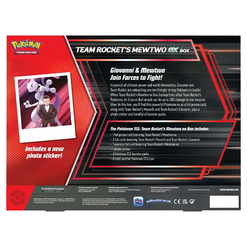 Pokémon TCG: Team Rocket's Mewtwo Ex Box