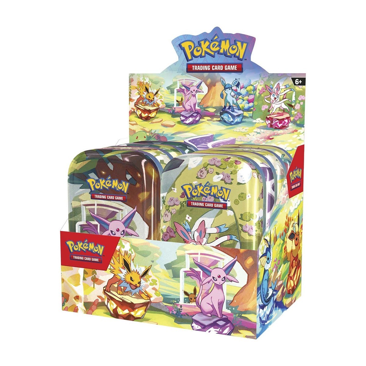 Pokémon TCG: Scarlet & Violet-Prismatic Evolutions Mini Tin Display (8 Tins)