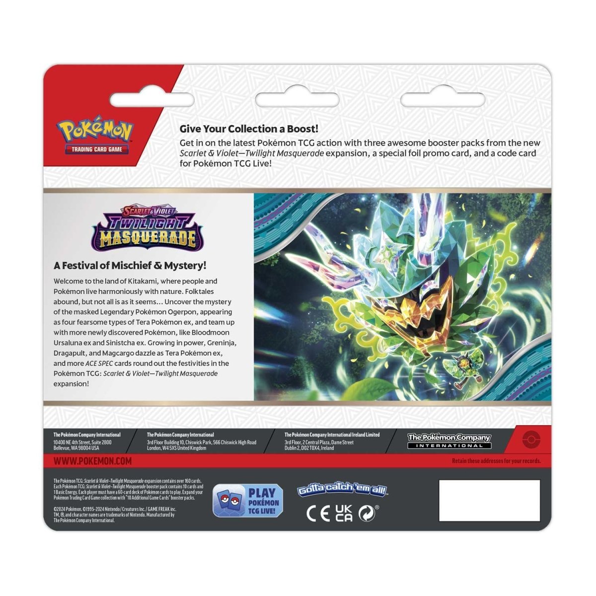 Pokémon TCG Scarlet & Violet-Twilight Masquerade 3 Booster Packs & Revavroom Promo Card